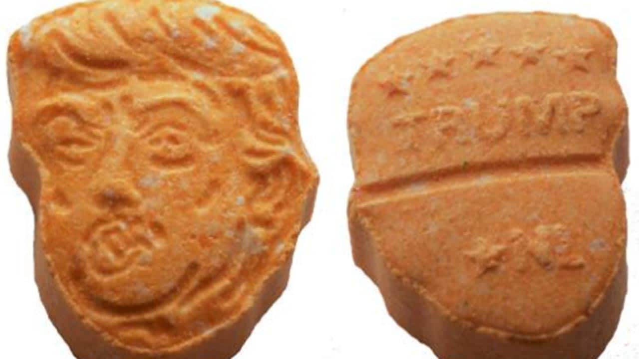 German police say they have seized thousands of ecstasy pills in the shape of President Donald Trump's head