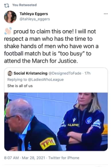 Tahleya Egger's now deleted Tweet.