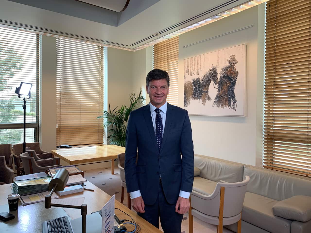 Energy Minister, Angus Taylor's grandfather, Sir William Hudson was the Commissioner of the Snowy Hydro electricity scheme. 