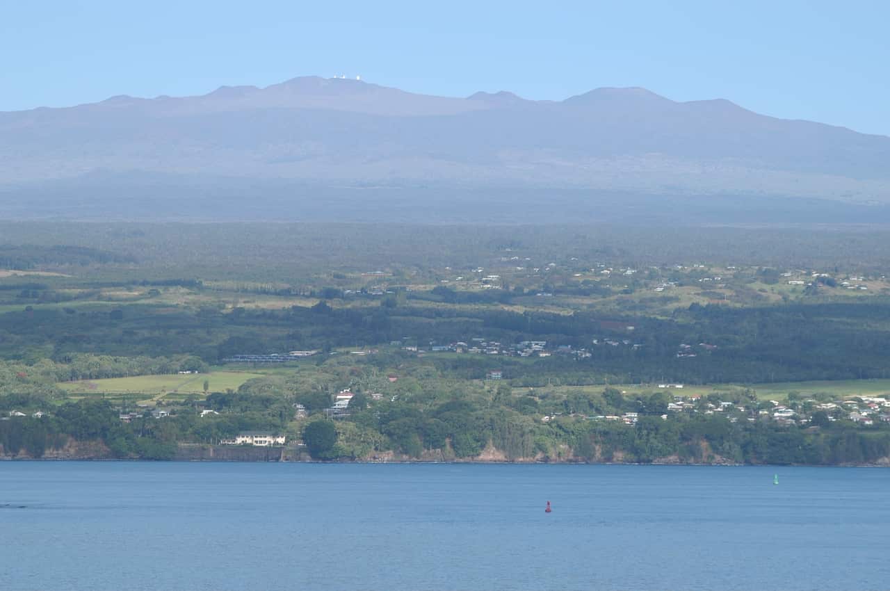 Hilo, Blick auf den Berg 'Mauna Kea', Wahrzeichen der Insel, Big