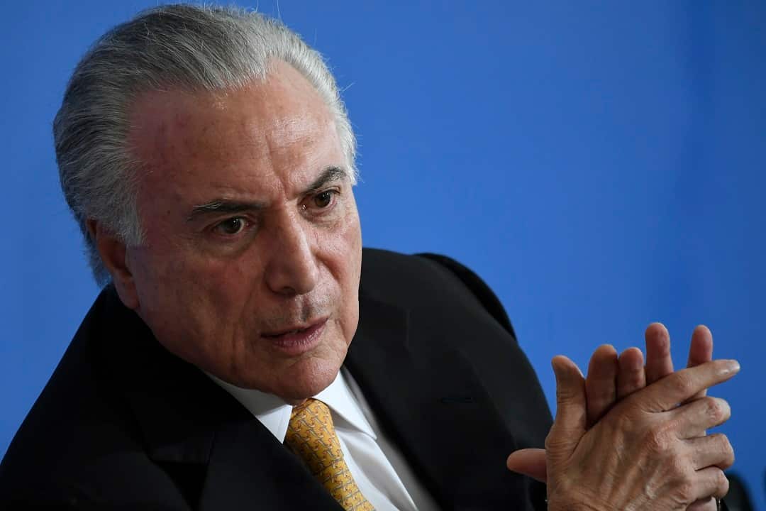 Outgoing President Michel Temer.