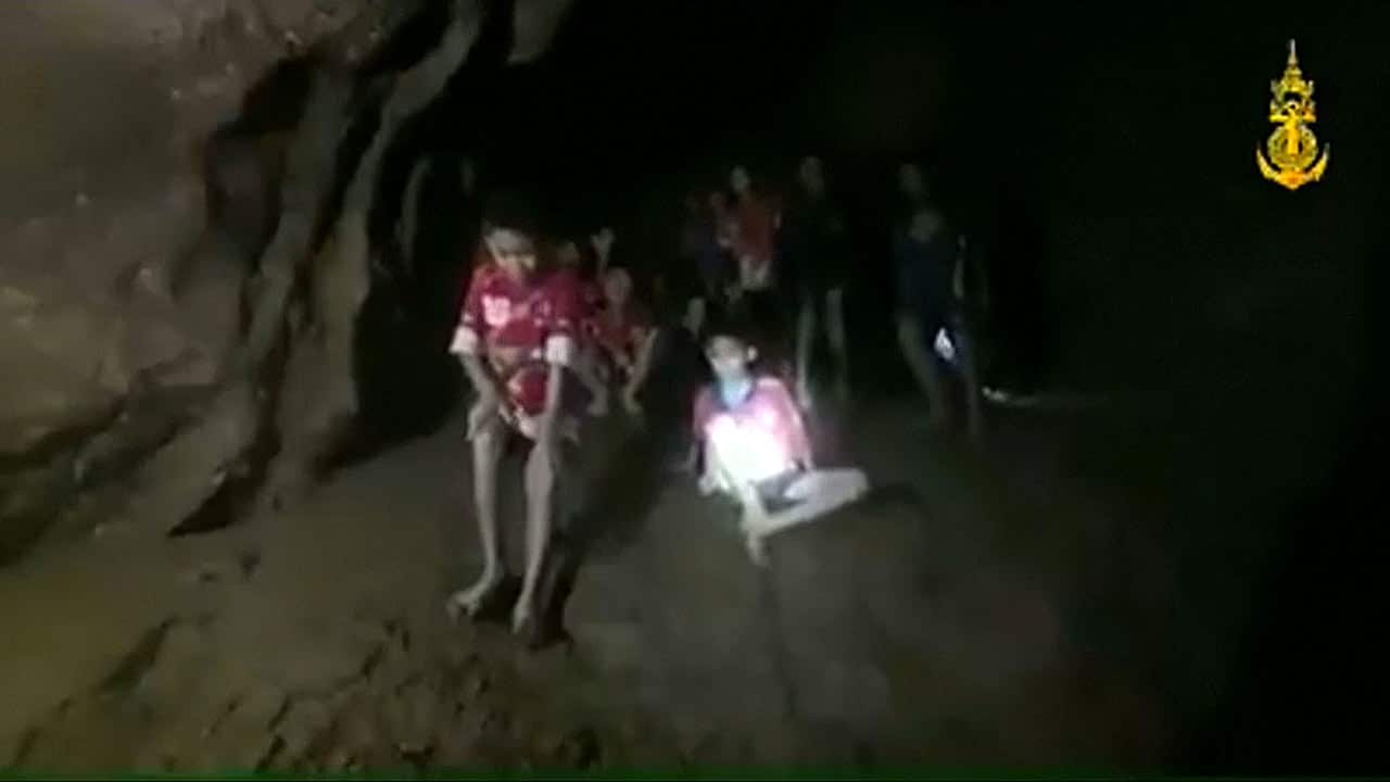 The incredible footage from the moment the boys were found.