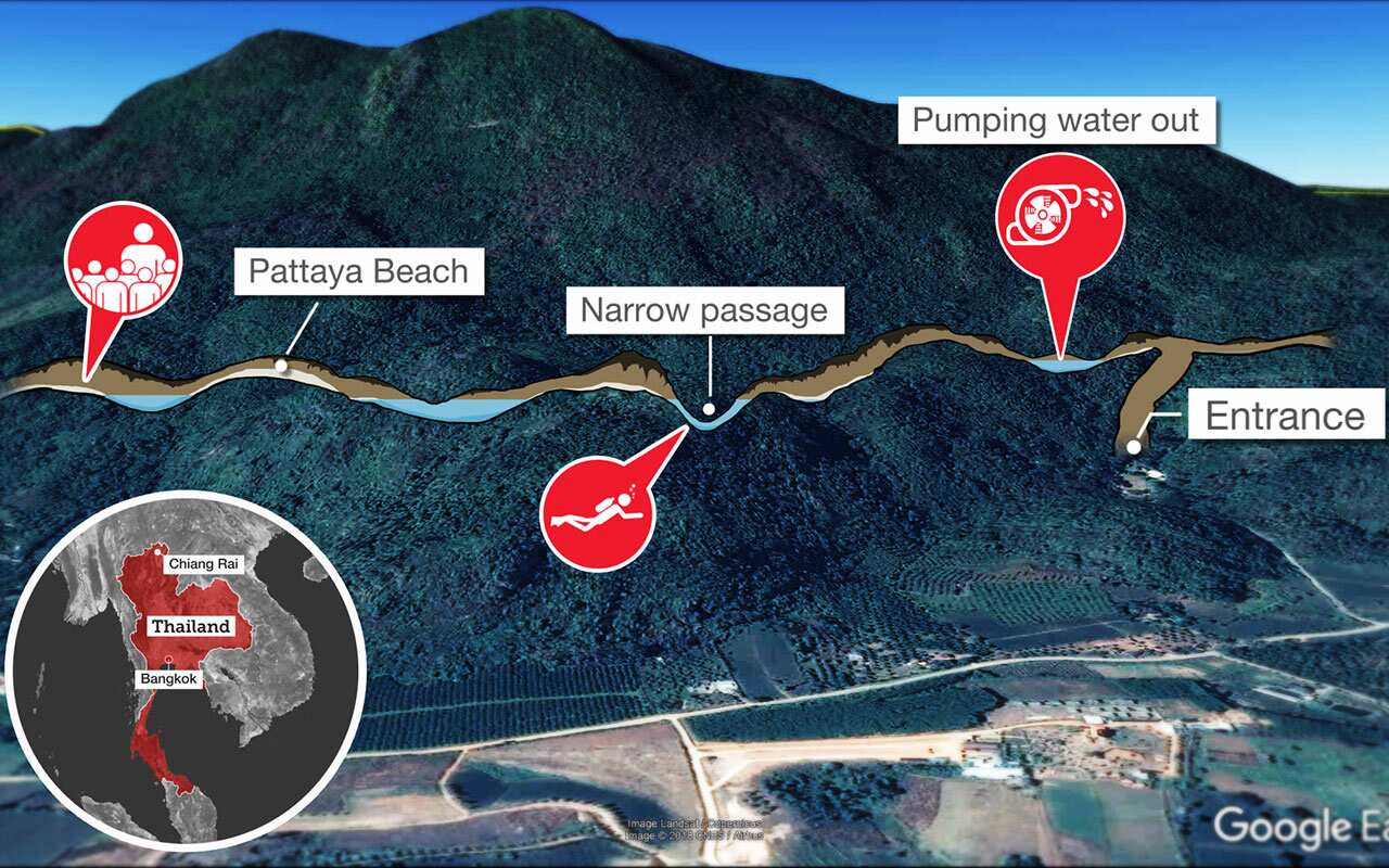 A map of the rescue site.