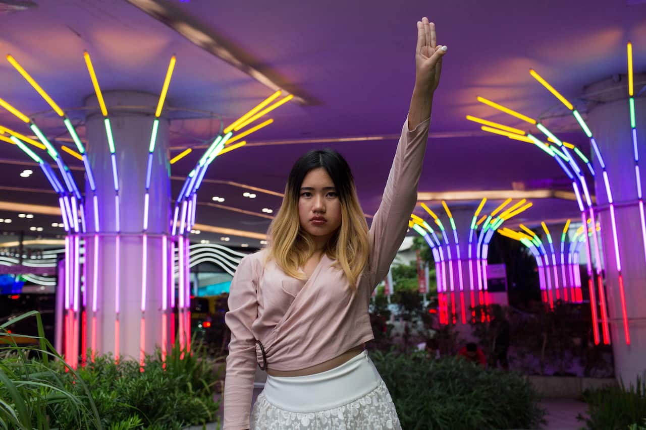 Sirin Mungcharoen, a student protest leader, in Bangkok on Tuesday, Sept. 22, 2020.         