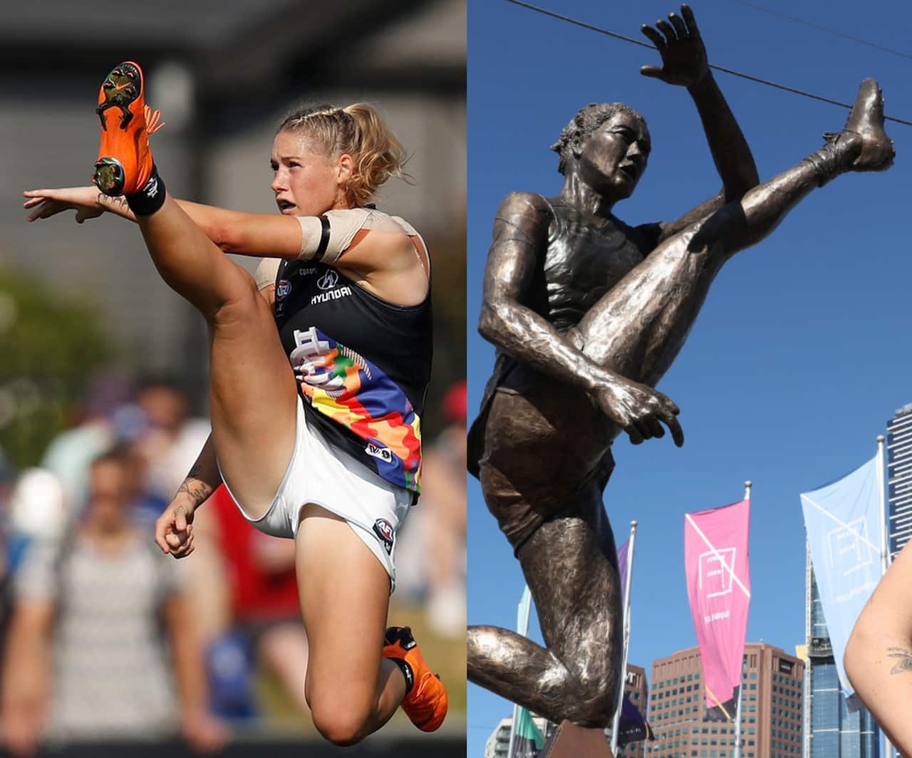 The Kick Statue Tayla Harris