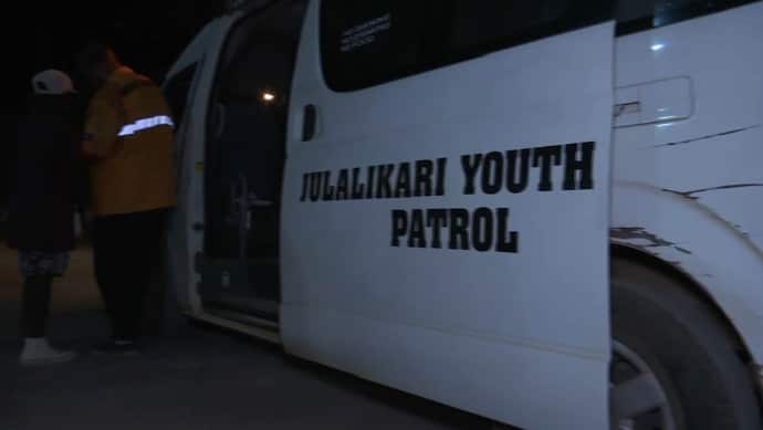 One of the vans involved in the Youth Night Patrol operation convoy.