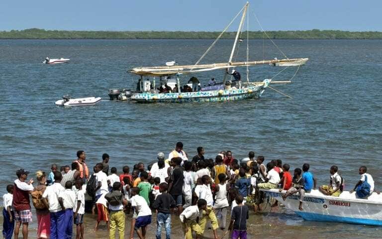 The dhow's 500-kilometre expedition is set to finish in Zanzibar.