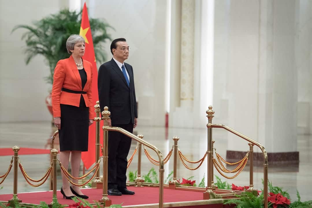 Prime Minister Theresa May with Premier Li Keqiang.