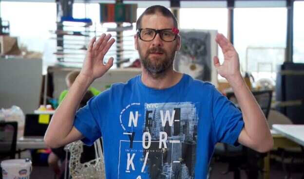 Artist Thom Roberts describes himself as a country express service train. 