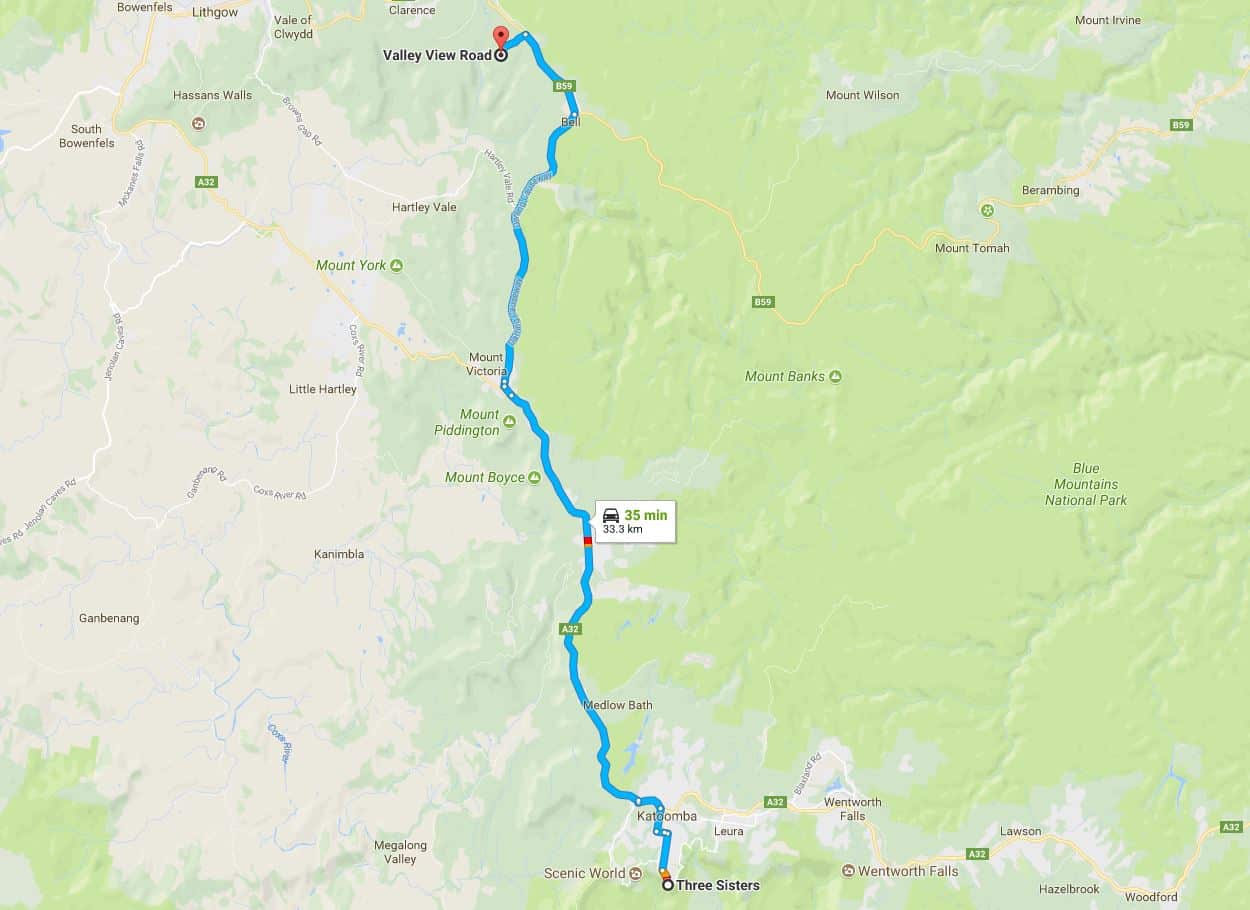 Blue Mountains Google Maps