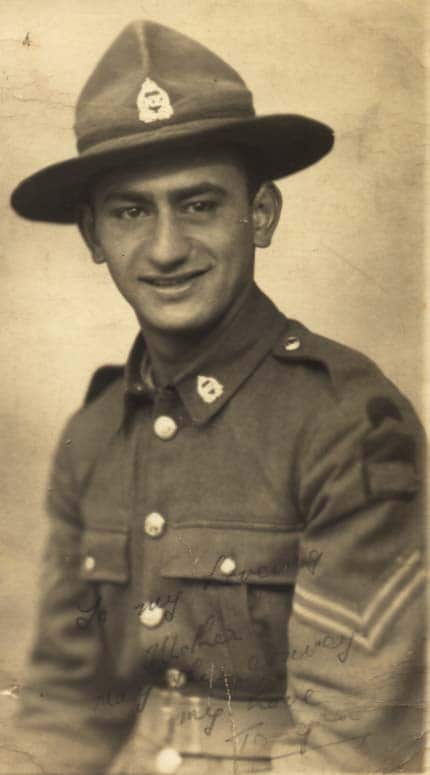 A photo of Ned Nathan in his army uniform