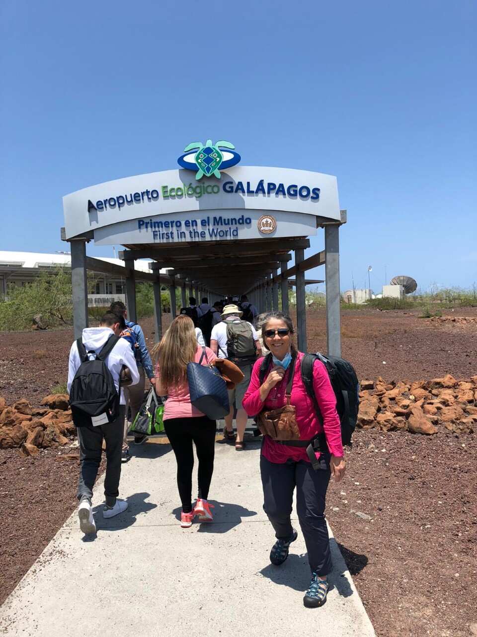 Ms Dorrington in the Galápagos Islands.