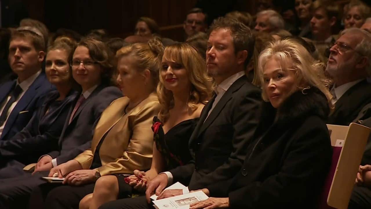 Bob Hawke's wife Blanche d'Alpuget with other members of the Hawke family.
