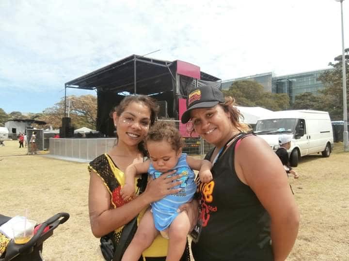 Jinny-Jane Smith (right) at Yabun Festival.