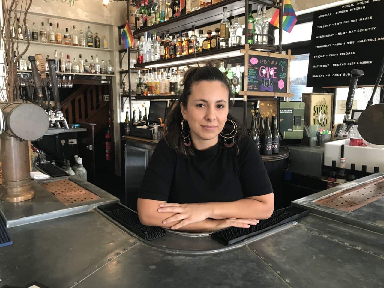 Italian employee Laura Persiani is glad to be back at work at Hotel Palisades.