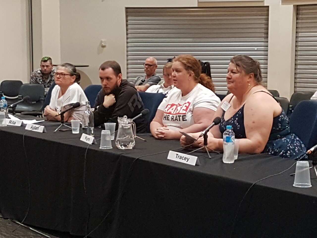 Rita Sacchetta (L) at the inquiry in Adelaide