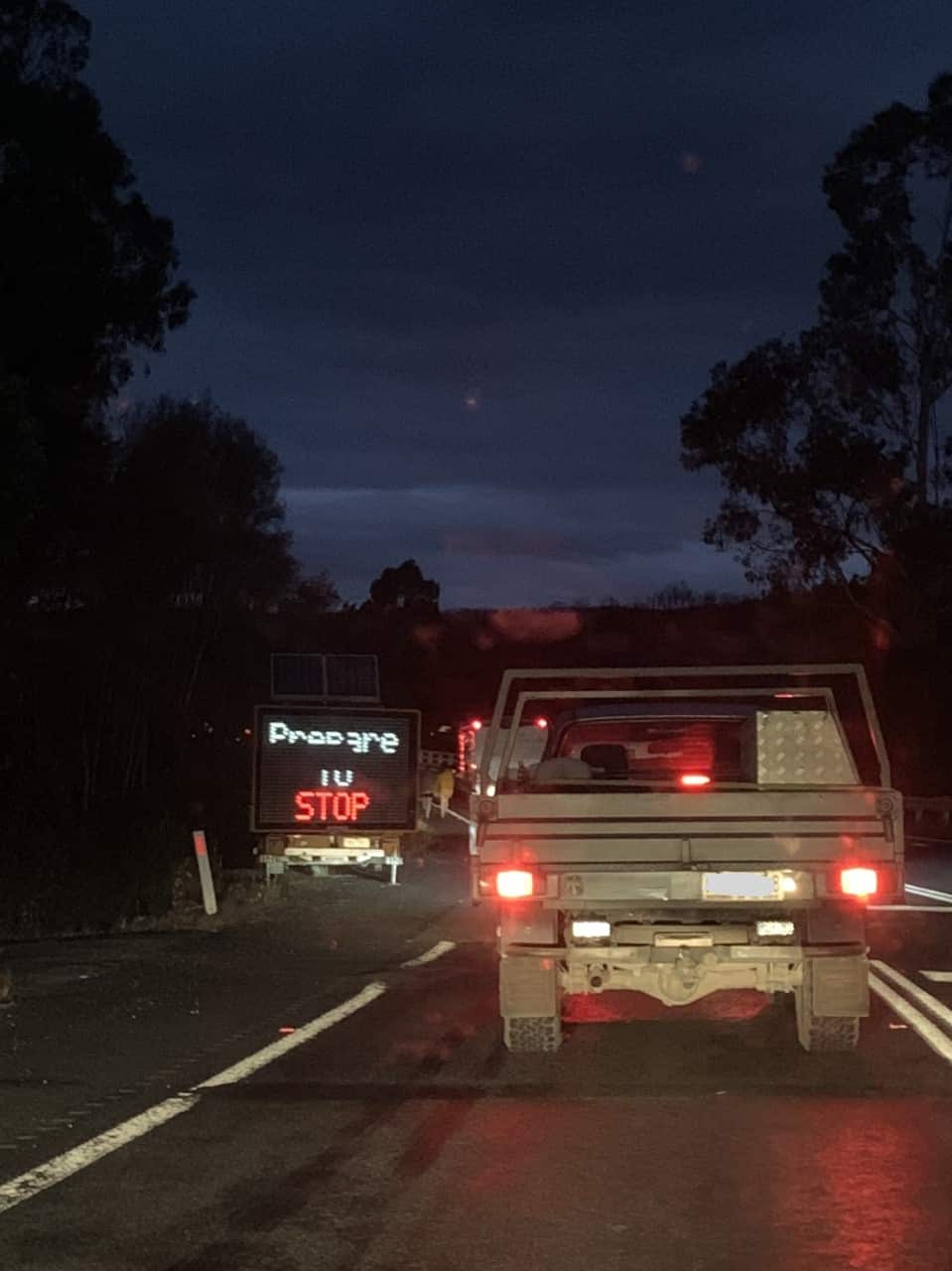 The queues at Genoa that Molly had to wait on New Year's Eve.