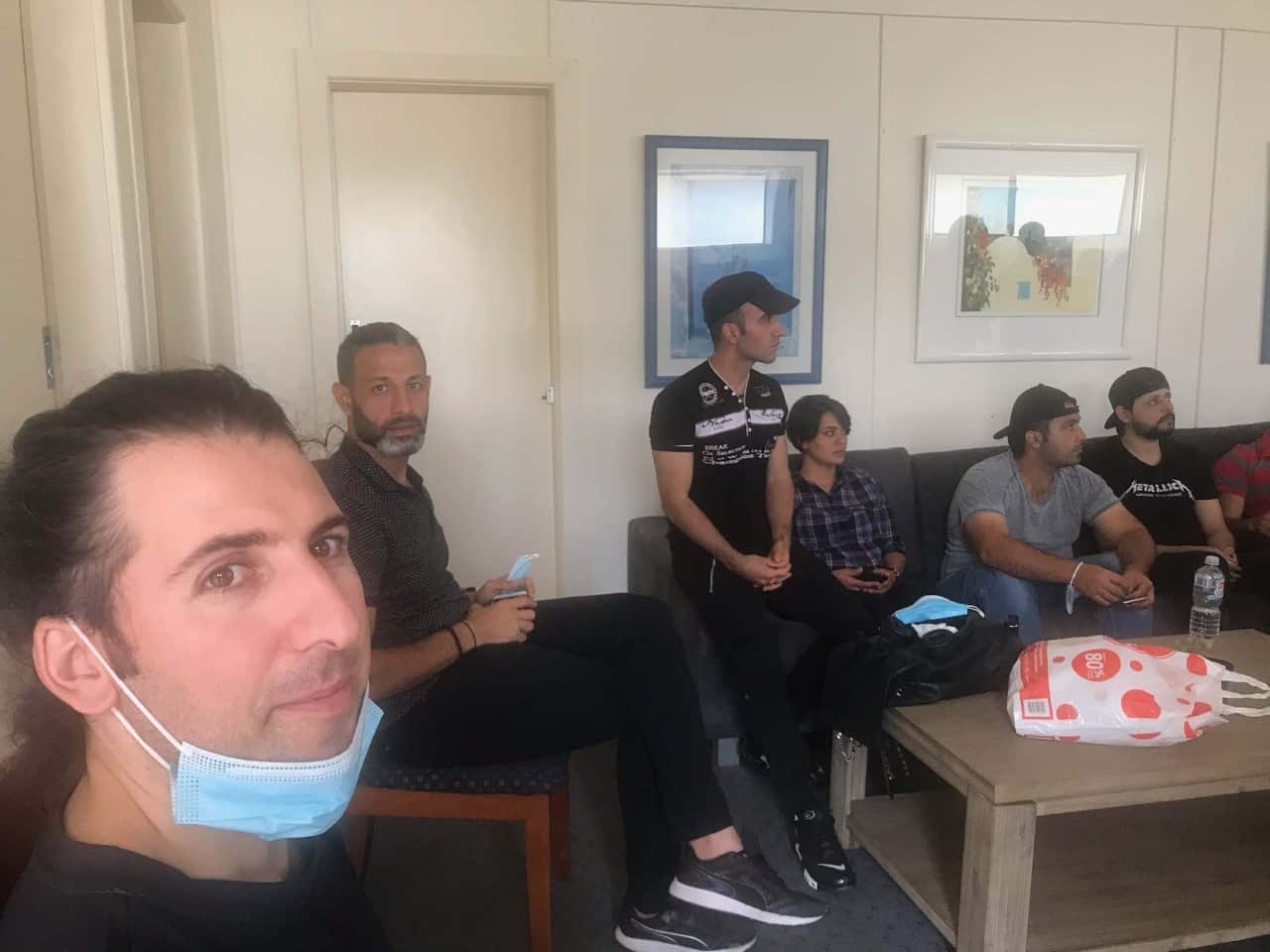 The newly-released refugees have been taken to a motel where they will stay temporarily. 