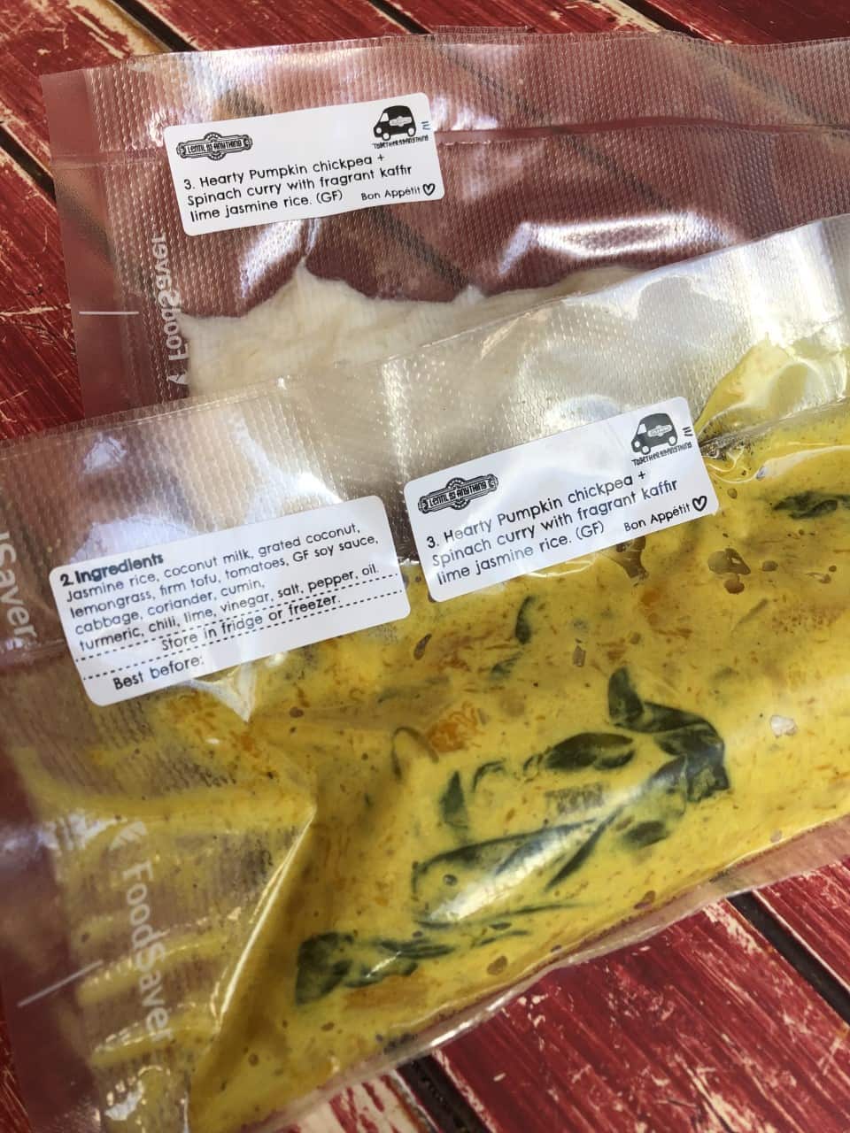 Healthy vacuum-sealed meals for delivery from Lentil as Anything.