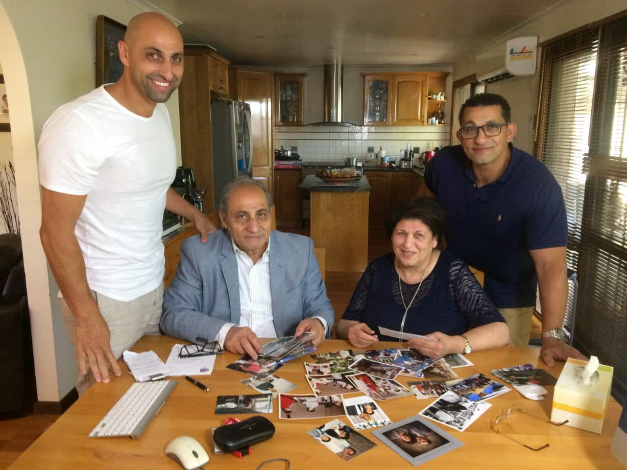 Raouf and Souria Youssef with their two sons in Melbourne
