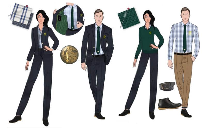 A sketch of Total Image Group's uniform design for the 2018 Winter Olympics.