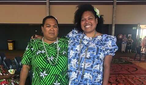 Tish with her mother. 