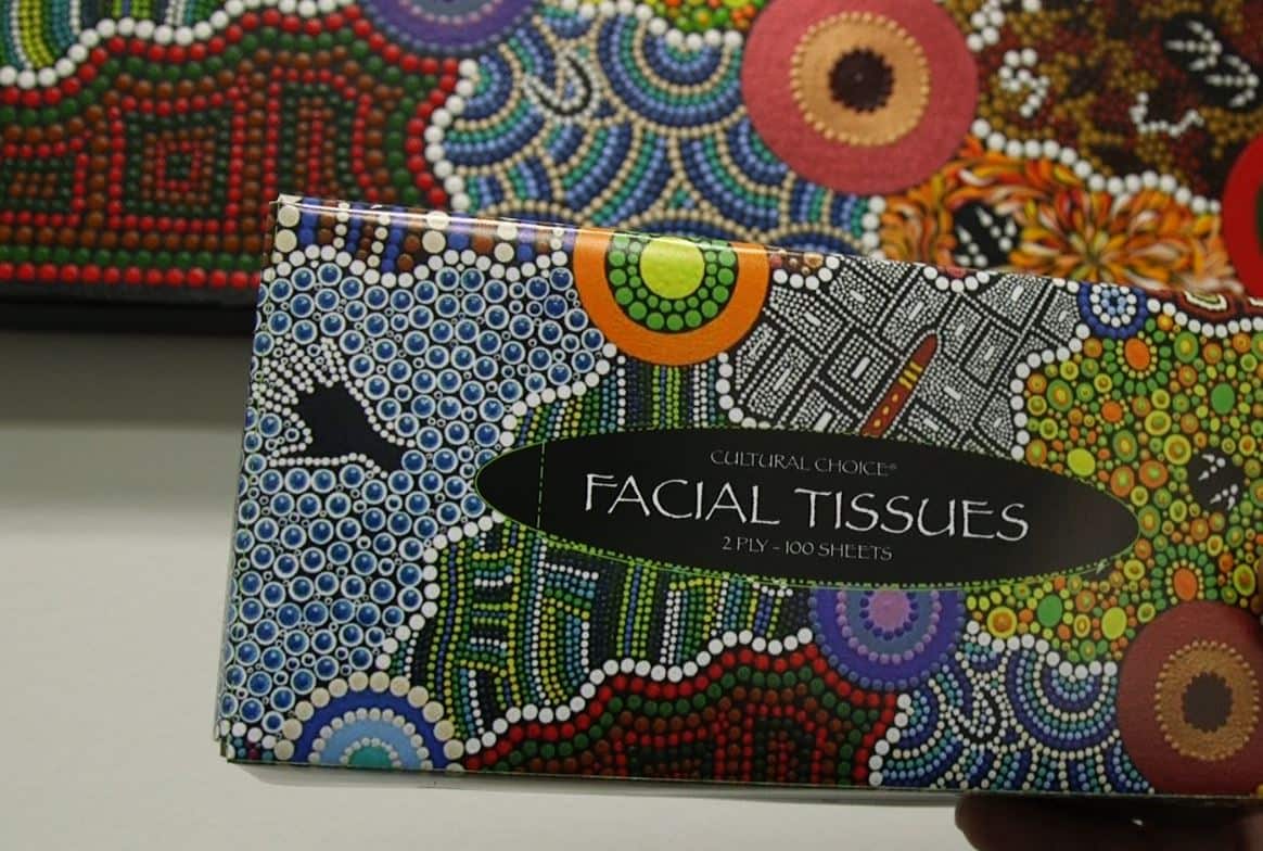 Mark paints all the designs used on Cultural Choice's stationery range