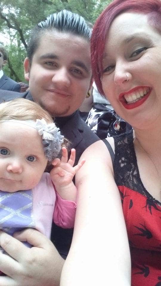 Insight guests Toby Harrap and Lauren Birch, with daughter Ruby-Rae