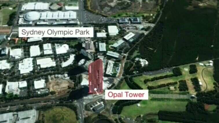 The location of the Opal Tower.