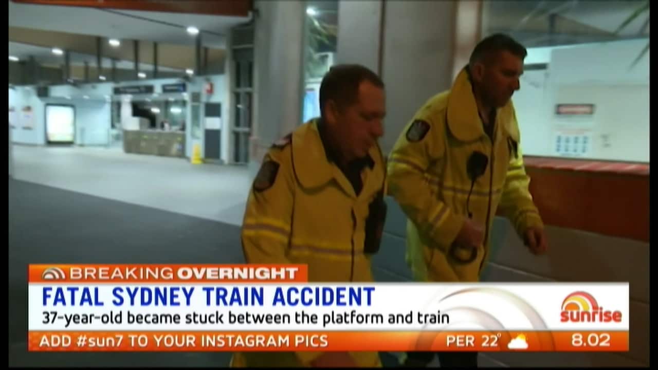Emergency services at Sydenham station, following the death.