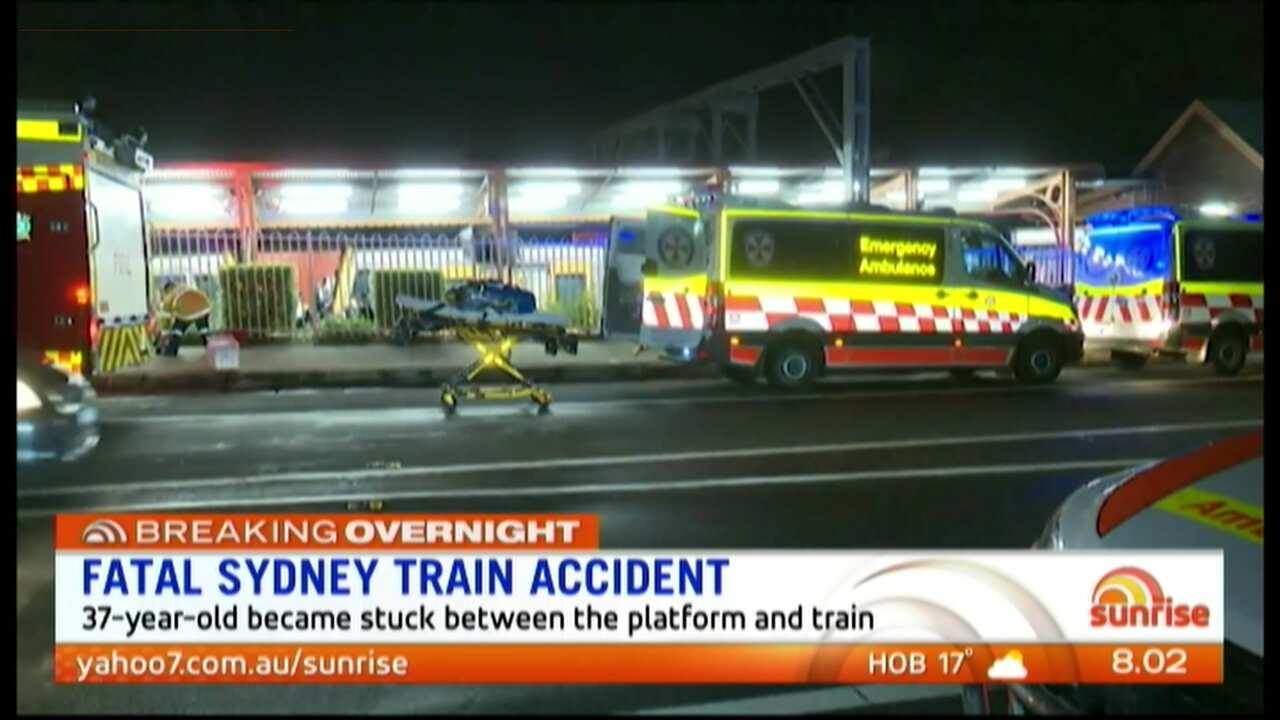 Police say the man appeared to have stumbled into the way of the train.