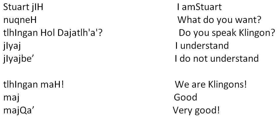 An introduction to Klingon.