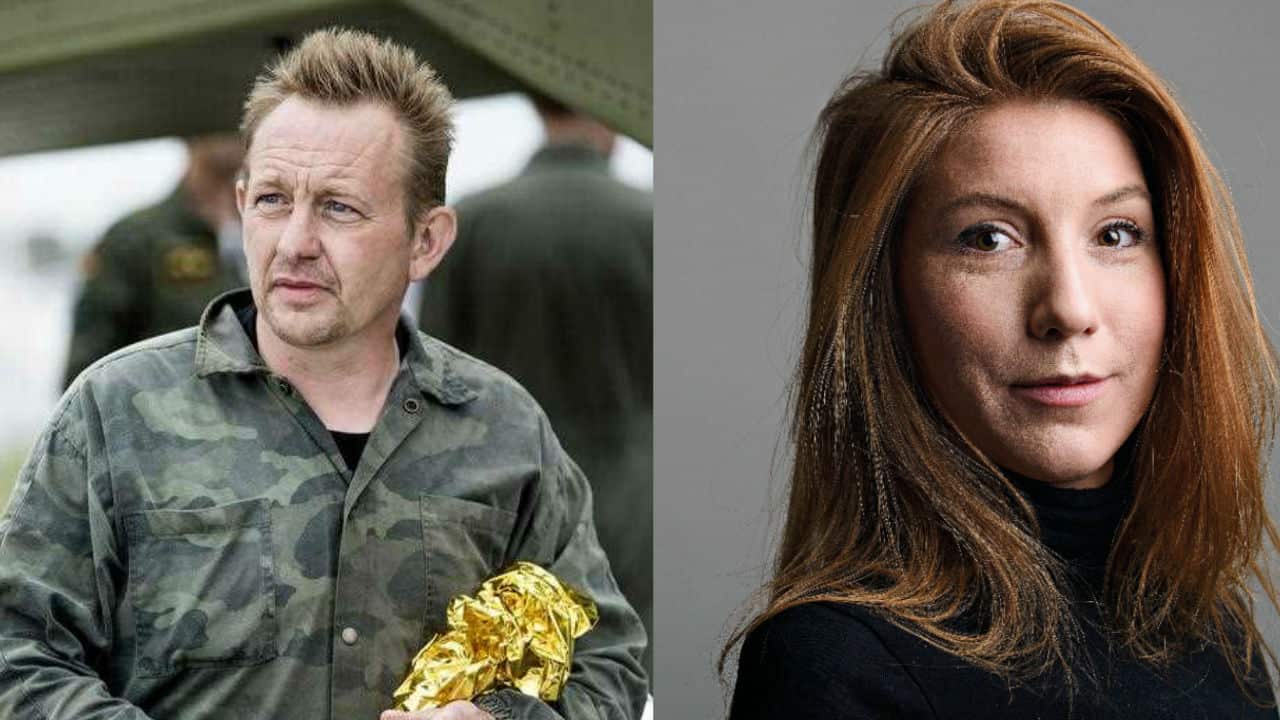 Danish submarine owner and inventor Peter Madsen (left) and murdered Swedish journalist Kim Wall (right).