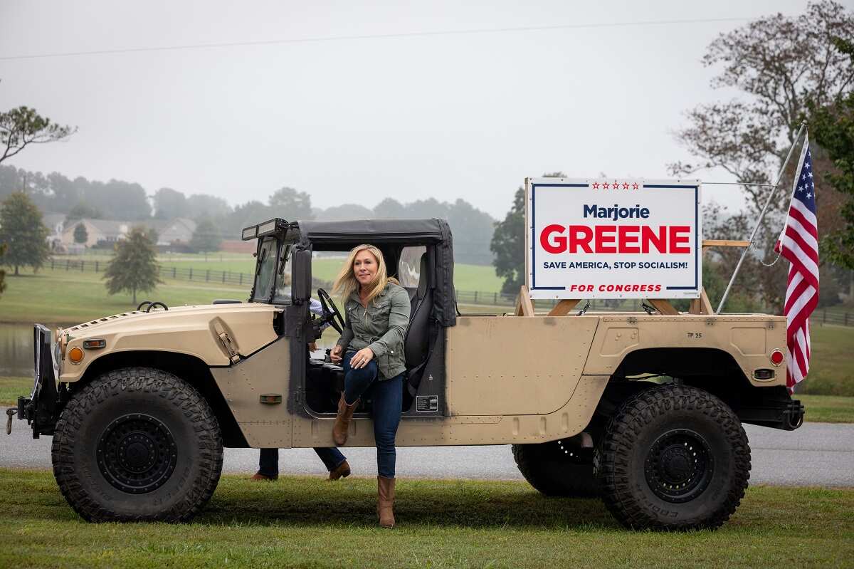 House Candidate Marjorie Taylor Greene (R-GA) Hold Campaign Event In Dallas, Georgia.