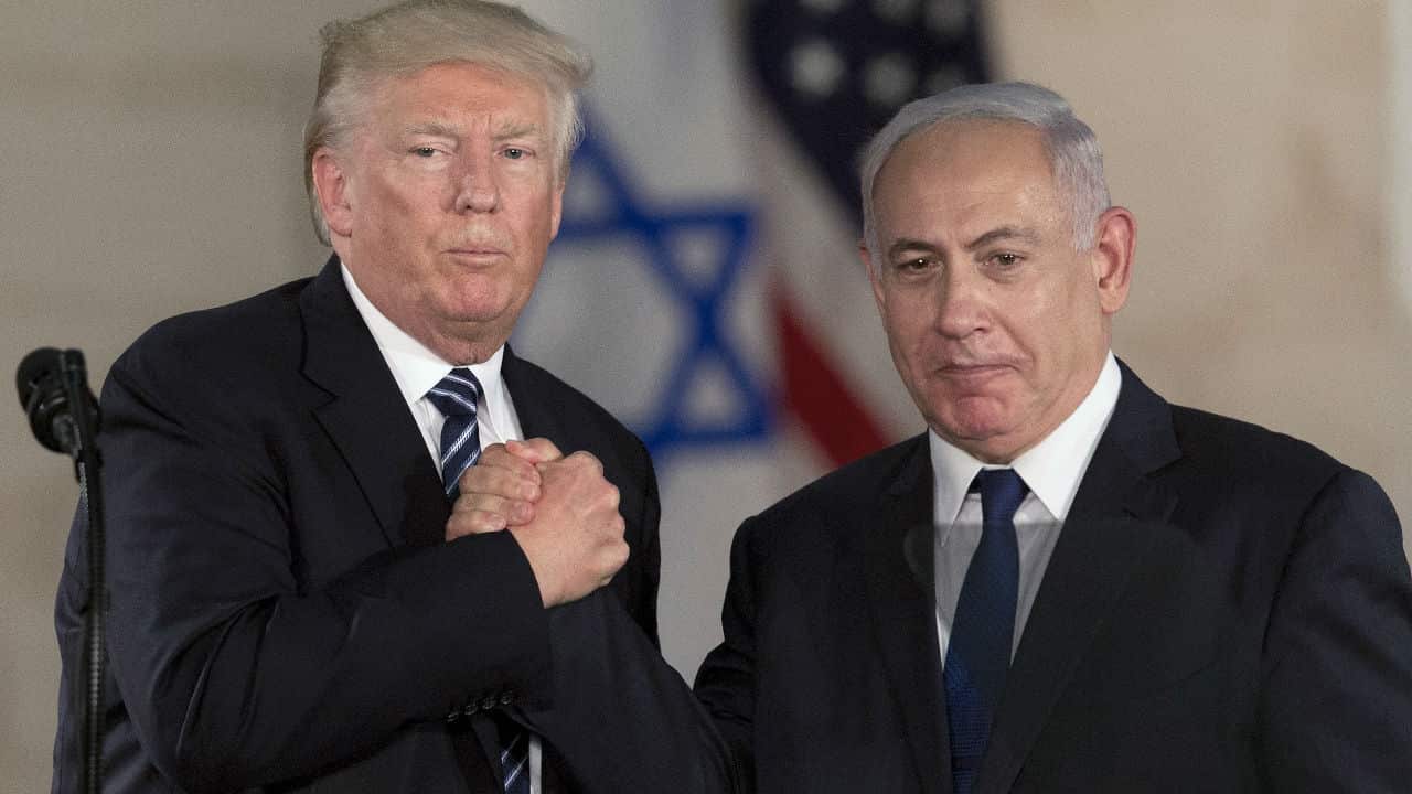 US president Donald Trump and Israeli prime minister Benjamin Netanyahu.
