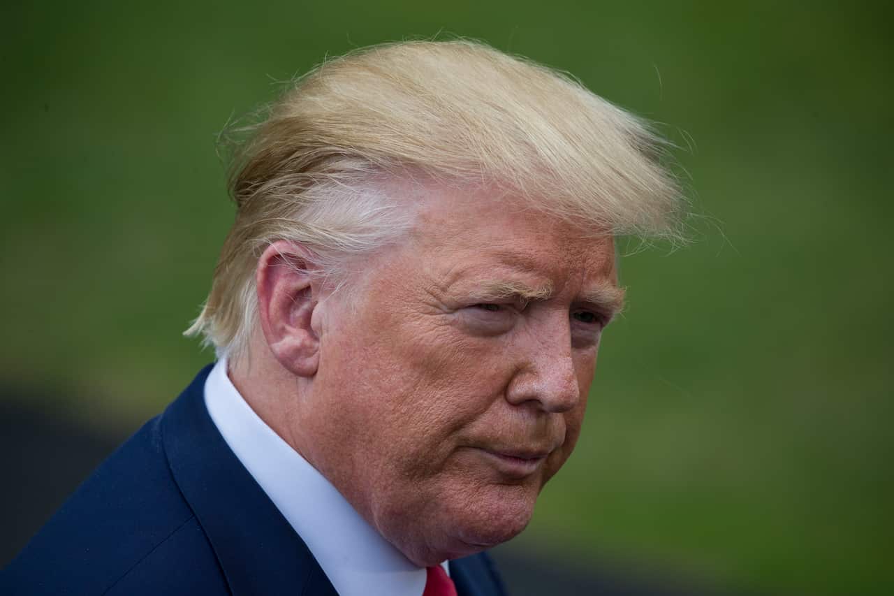 President Donald Trump told reporters there are "some very bad people and some very bad gang members and some very, very bad drug dealers" in the Bahamas.