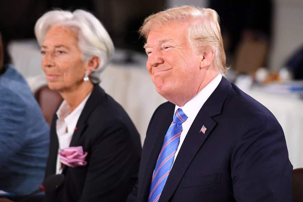 President Donald Trump during the Gender Equality Advisory Council working breakfast on the second day of the G7 Summit.