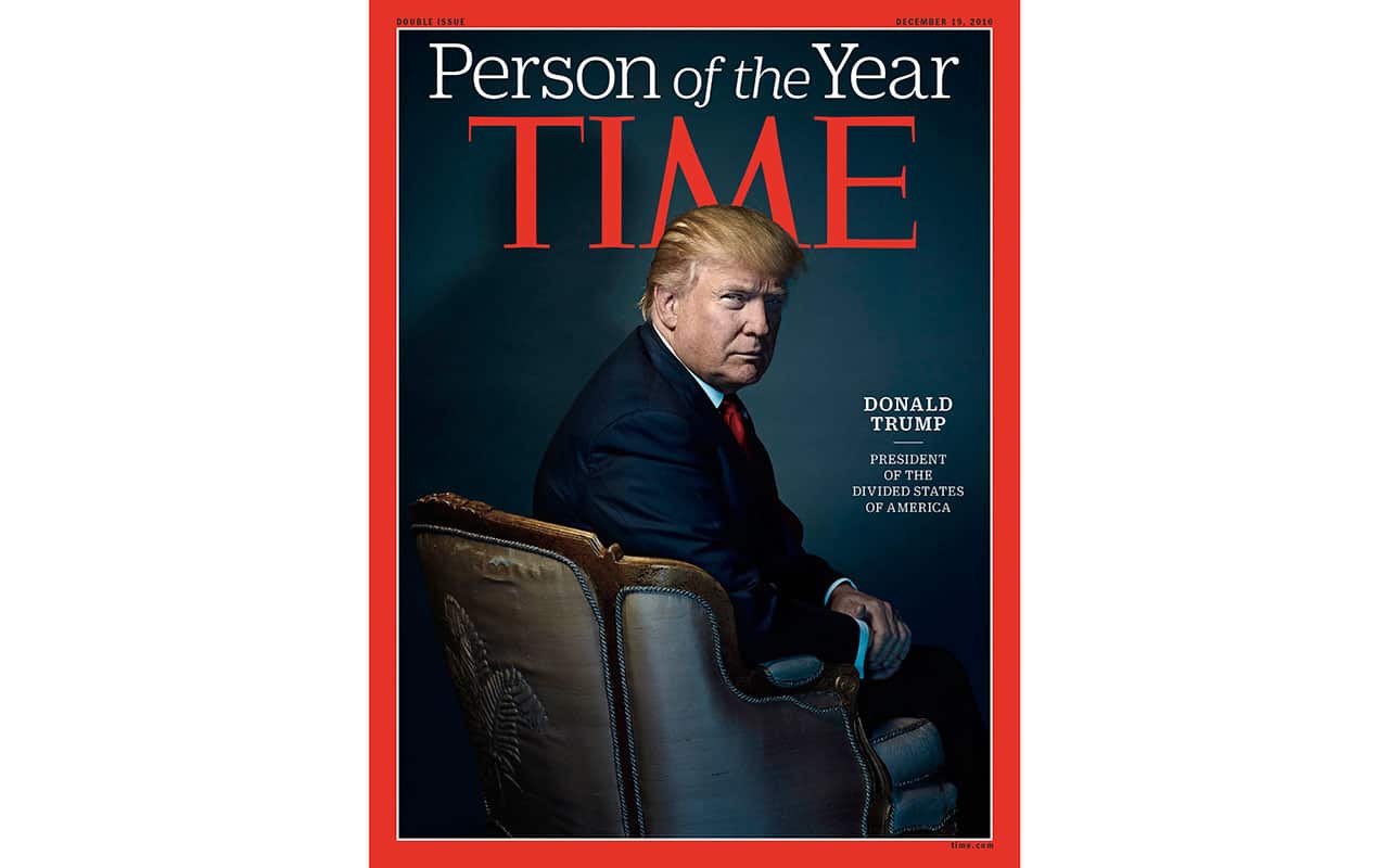 Trump was named as the Time 2016 Person of the Year.