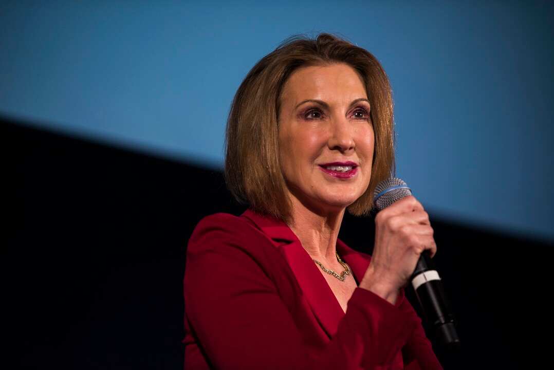 Carly Fiorina, former chief executive of Hewlett-Packard and presidential candidate, during an event at the U.S. Chamber of Commerce in Washington.