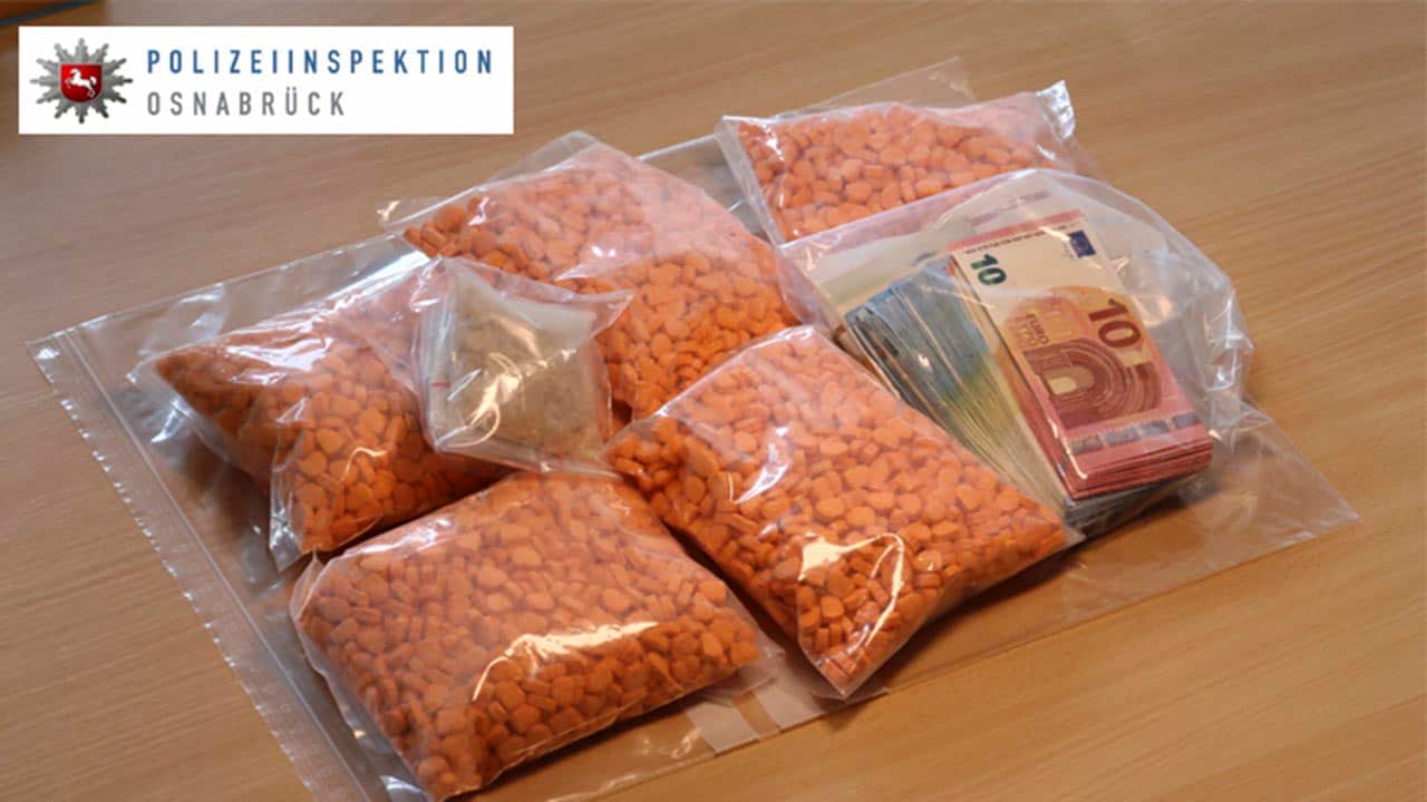 German police say they have seized thousands of ecstasy pills in the shape of President Donald Trump's head.