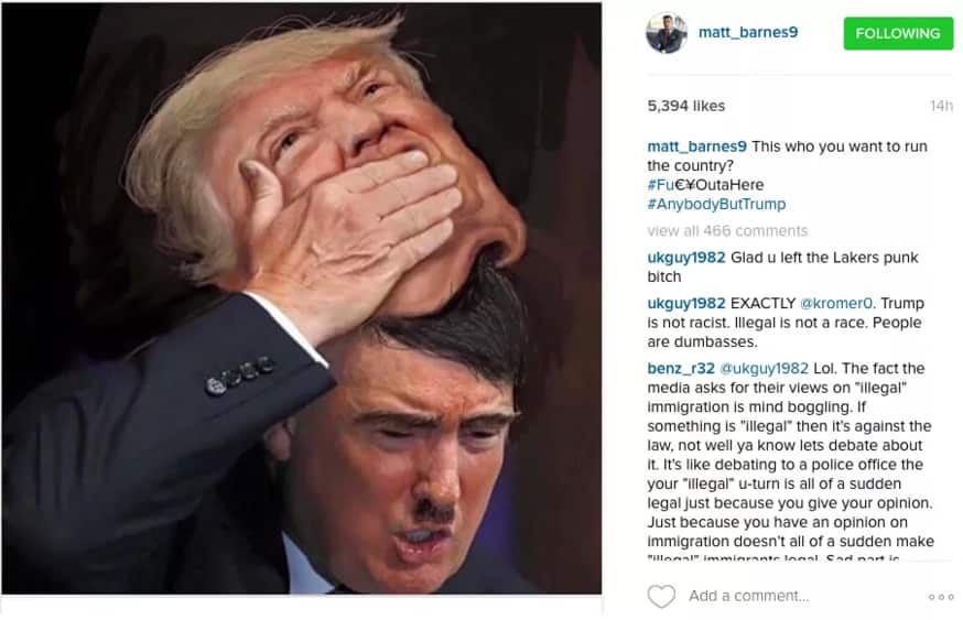 NBA Star Matt Barnes' Instagram