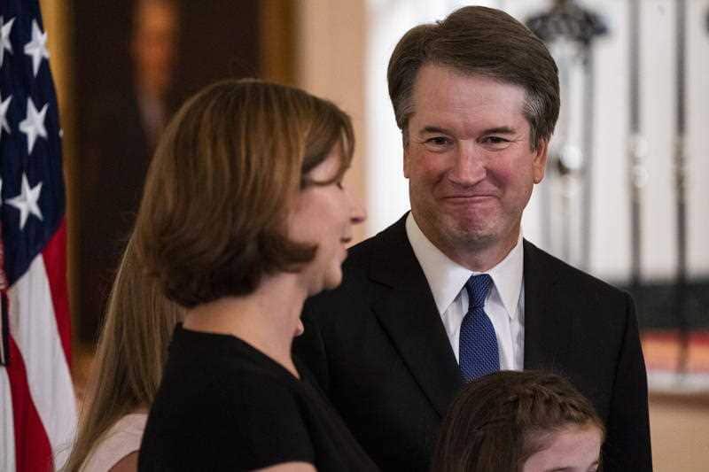 The Supreme Court pick with his wife Ashley Estes Kavanaugh, after President Donald Trump announced his nomination.
