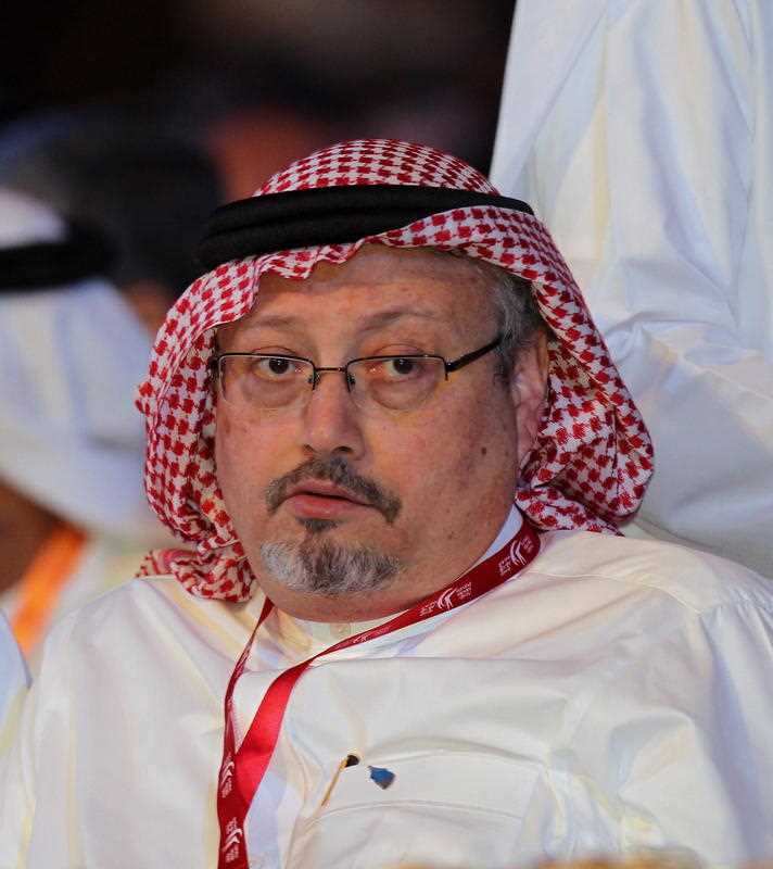 Saudi journalist and former editor-in-chief of the Saudi newspaper Al-Watan Jamal Khashoggi in a 2012 photo.