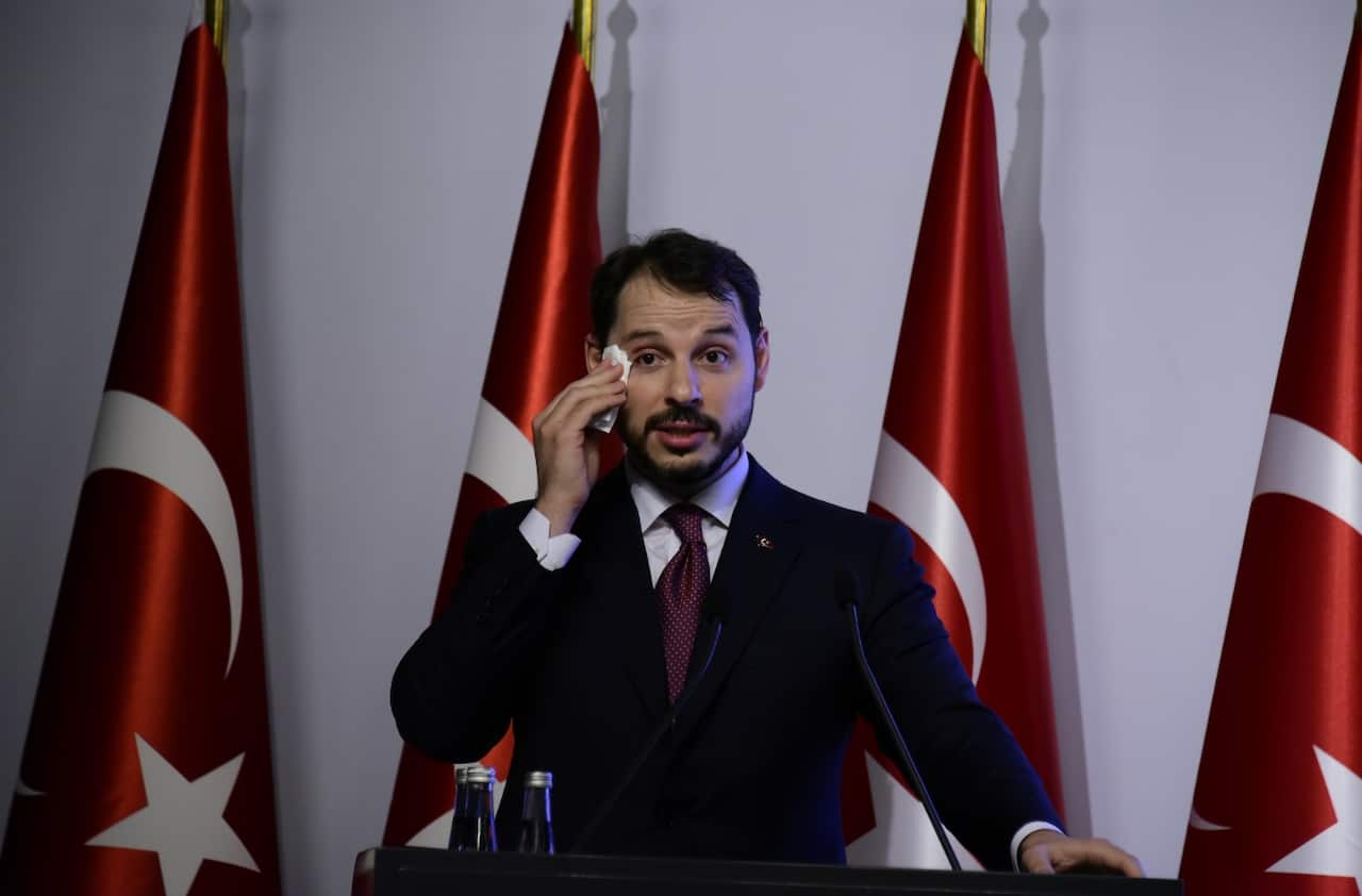 Turkish Treasury and Finance Minister, son-in-law of President Recep Tayyip Erdogan, Berat Albayrak