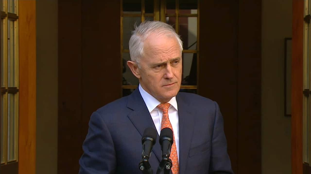 Outgoing prime minister Malcolm Turnbull addresses the media for the last time.