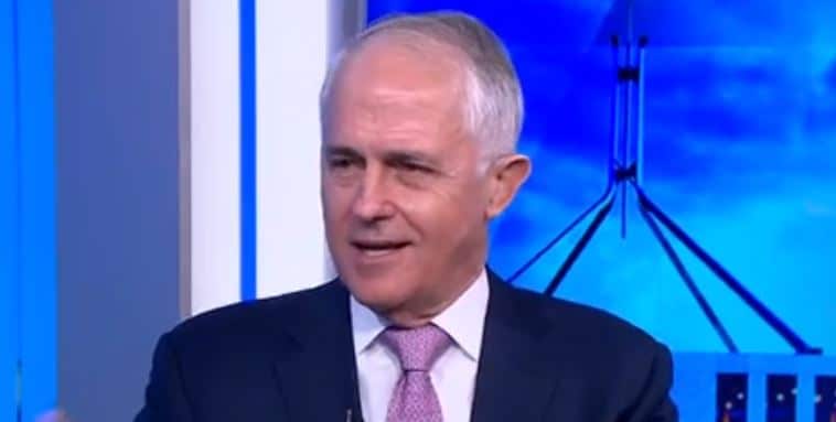 The PM appearing on Sunrise this morning.,