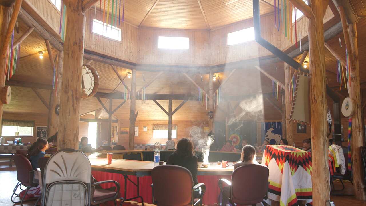 Turtle Lodge community meeting place, Sagkeeng First Nation.