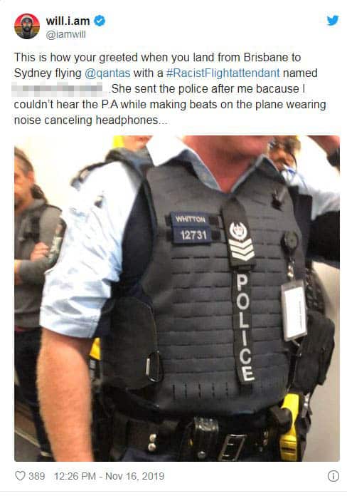 The hip hop star's angry tweet. 