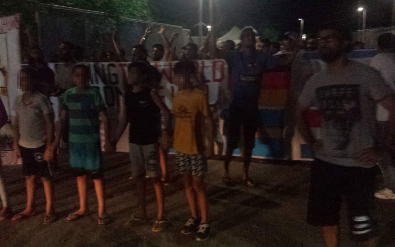 A protest was held on Nauru calling to shutdown offshore detention centres following the death of a refugee.