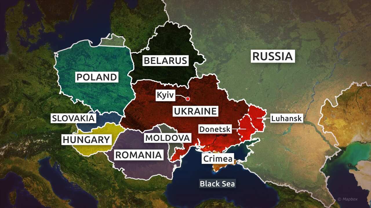 Map of eastern Europe.
